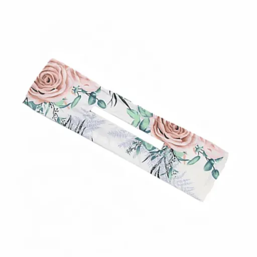 New Deft Bun Knotted Wire Hair Band Print Headband Twist Maker Hair Accessories - White 04