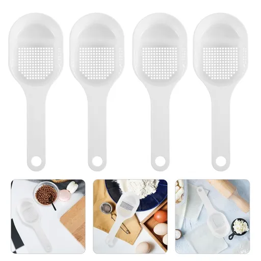 4Pcs Compact Powdered Sugar Shaker with Fine Mesh for Baking