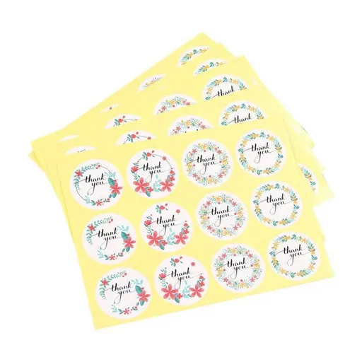 UP TO 80PCS Stickers Labels Thank You Stickers Gift Wrapping Craft Scrapbook DIY - 12*5PCS Style 9