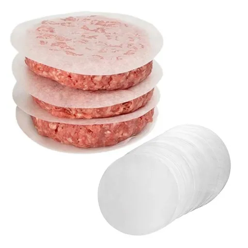 Hamburger Patty Paper Round 16cm, Set of 72, Non Stick Patty Paper Sheets for Burger Press, Patty Serperate and Cake Baking