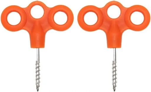 Orange Tent Pegs 2 Pack Heavy Duty Camping Outdoor Activities Stakes