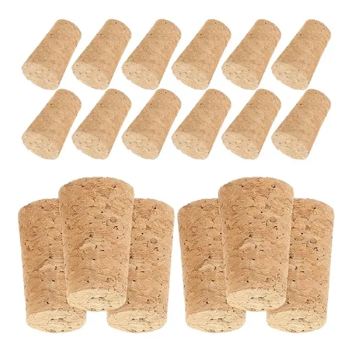 30Pcs Beige Cork Bottle Stoppers High Density Cork Sealer for Wine and Glass Bottles