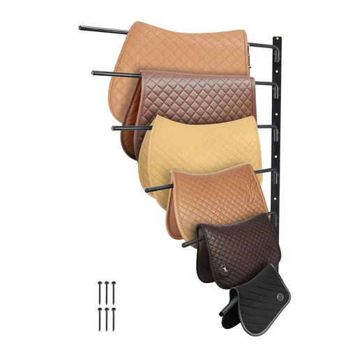 Saddle Rack Wall Mounted Rotating Design 30.9 x 29.9 x 5.5 in Space Saving Six Tiers Horse Saddle Stand