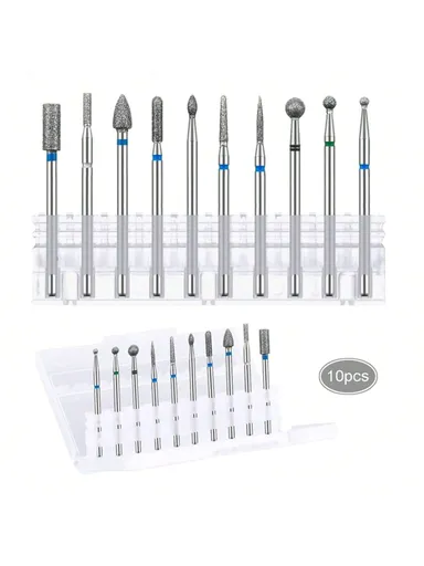 10 Pieces Nail Drill Bit Sander 332 Electric Nail File Diamond Pedicure Professional Sander Nail Accessories Sets Nail Drill Bits Pedicure Nail Art Tools Manicure Kit