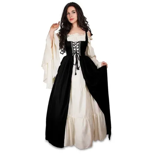 House Of Dasein S-6Xl Medieval Dress Cosplay Halloween Costume For Women Palace Carnival Party - Black - 4Xl