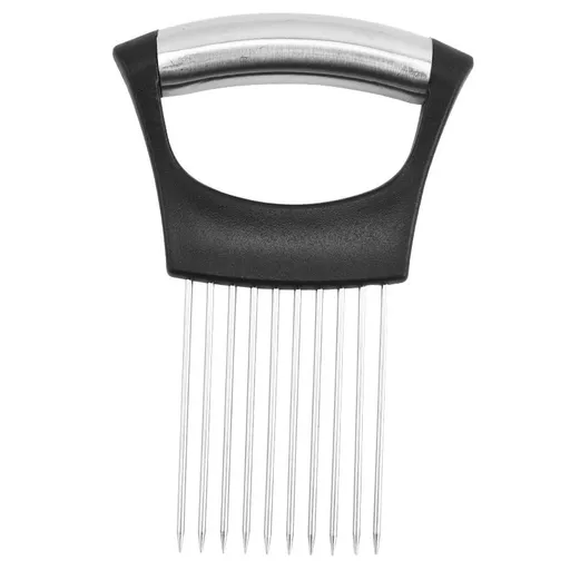 Onion Slicer Holder, Sharp Stainless Steel Food Slicer Assistant Tool for Slicing Fruit Lemon and Meat