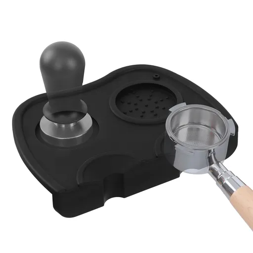 Espresso Tamper Mat,Silicone Gel Coffee Tamper Mat Black Anti-Slip,for Barista Tool Home Kitchen Office Shop,Waterproof