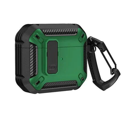 AirPods Pro Case Heavy Duty Shockproof Cover Black and Green