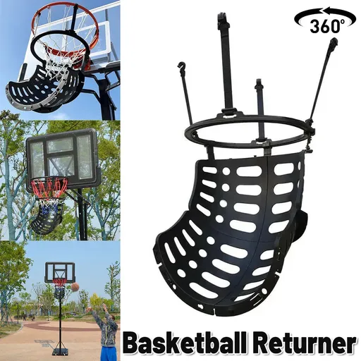 Basketball Ball Return Attachment Rebound Net Training Shot Practice Hoop System