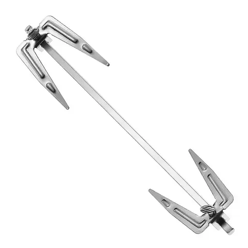 Stainless Steel Rotisserie Fork for Securing Chicken, Meat and Fish on Compatible BBQ Grills, Ovens and Air Fryers, Silver, 25 cm