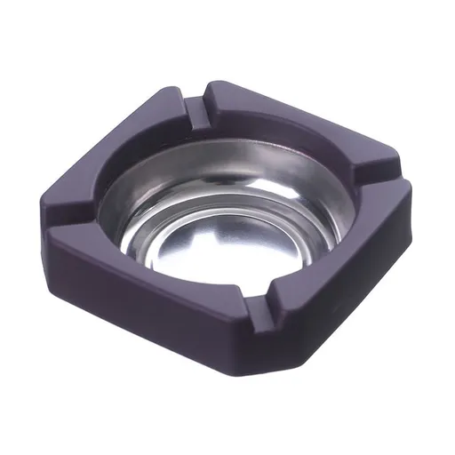 Portable Ash Tray For Cigarettes & Cigar-, Square Stainless Steel Tabletop- Ashtray Ash Container For Indoor/Outdoor （2pcs）