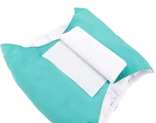Male Dog Diapers Reusable Absorbent, Dog Male Wraps Belly Bands Washable, Doggy Puppy Absorbing Belly Band (L, 2 Pack Green)