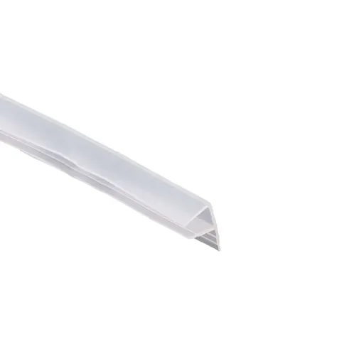 Transparent Silicone Seal Strip in F Shape for Glass Doors Windows - 0.6cm x 100cm
