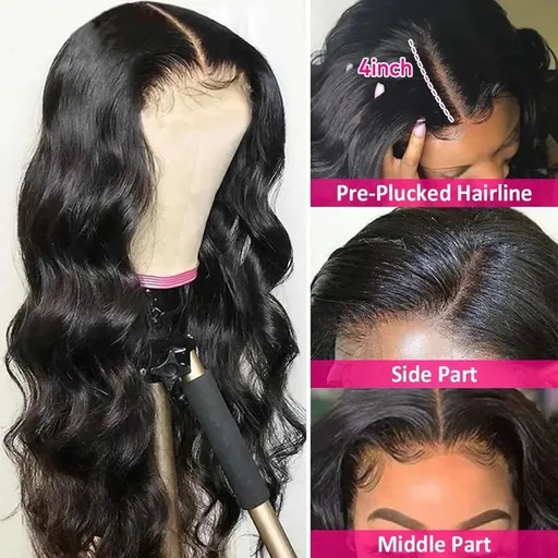 Lace Front Wigs Human Hair 180 Density Body Wave Lace Frontal Wigs Human Hair Wigs for Black Woman Brazilian Glueless Wigs Human Hair Pre Plucked with Baby Hair