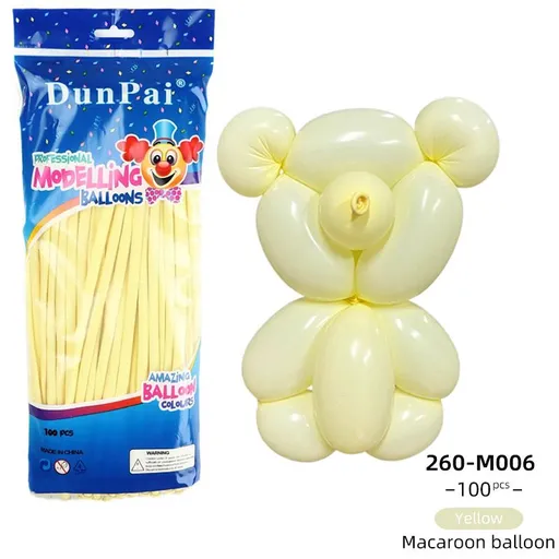 Magic Balloon 260cm Latex Macaron DIY Maca-Yellow Product type: balloon; Common size reference: 5 inch(diameter12cm), 10 inch(25cm), 12 inch(30cm), 18 inch(45cm), 36 inch(90cm)
