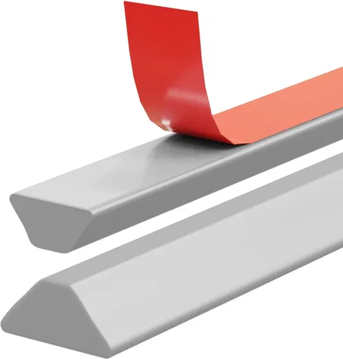 Water Threshold 100cm Grey - Shower Thresholds - Self-Adhesive Shower Water Barrier - Compact - Sanitary Water Stopper - Shower Threshold - Water Stopper - Shower - Bath - Leakage - Water Barrier - Mold - Sanitary - Anti-Water Strip - Foldable Shower