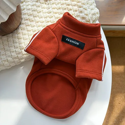 Pet Two Leg Shirt Warm Autumn Winter Vintage Orange Solid Base Layer (Simple and Warm) L (Chest 45cm, Weight 8-12 jin)