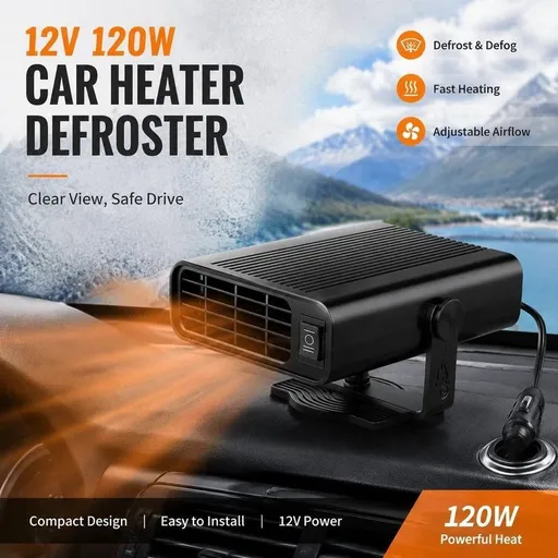 12V Yellow Car Heating Machine Fast Warm Sedan Defogger