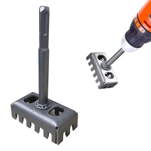 Box Square Hole Punch Tool - Heavy-Duty Electric Hammer Drill Bit with Trapezoidal Teeth, No-Wall-Damage Quick-Cut Chisel for Electricians & Concrete Walls