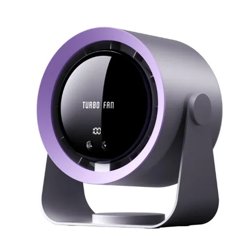 Digital Display Desk Fan Air Circulator Quiet Fan 100 Speeds Adjustable Table Fan for Camping Office Dorm Grey