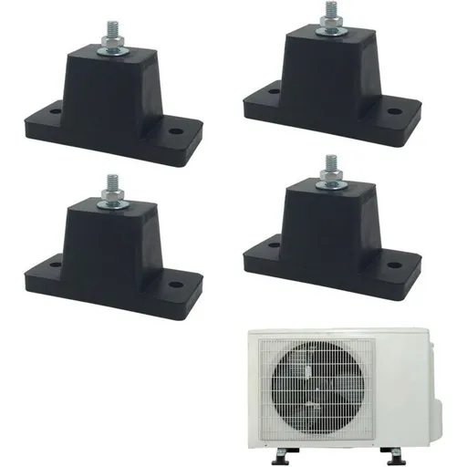 4 Pcs Rubber Anti-Shock Absorber Mounts Units Vibration Pads for Air Conditioners, 4cm