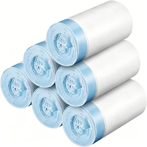 80 Count Waste Bags for Self-Cleaning Cat Litter Box, Replacement Extra Large Cat Litter Box Liners, 4 Rolls Drawstring Trash Bags for Robot, 20x18 Inches（4 Packs/80 Counts）