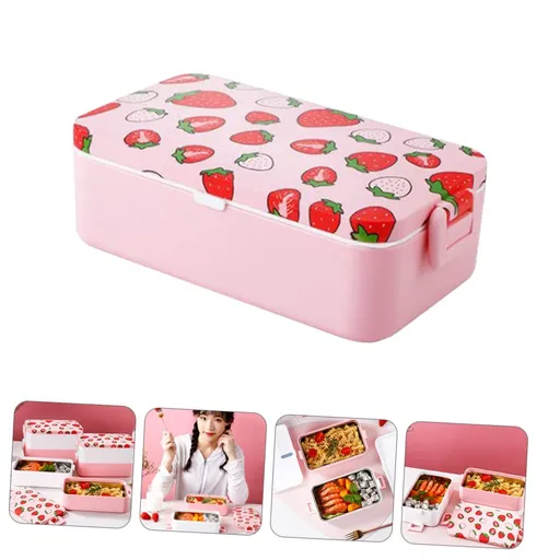 Strawberry Lunch Box Food Storage Case Bento Lunchbox Lunch Holder Lunch Container Containers for foo
