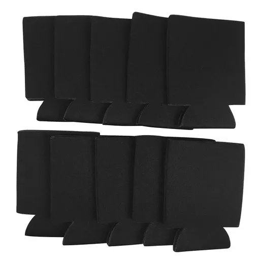 10-Pack Insulated Can Coolers | Foam Beer & Soda Sleeves | Fits Cans & Bottles | 6.5×6.5×10cm | Party Drink Coolers for Weddings, BBQs & Events