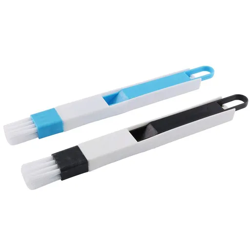 2 PCS Window Groove Cleaning Brush Window Track Door Groove Corner Detachable Brush with Dustpan Screen Keyboard
