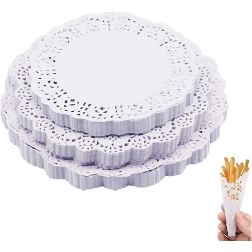 White Lace Paper Cake Doilies 300 Sheets Round
