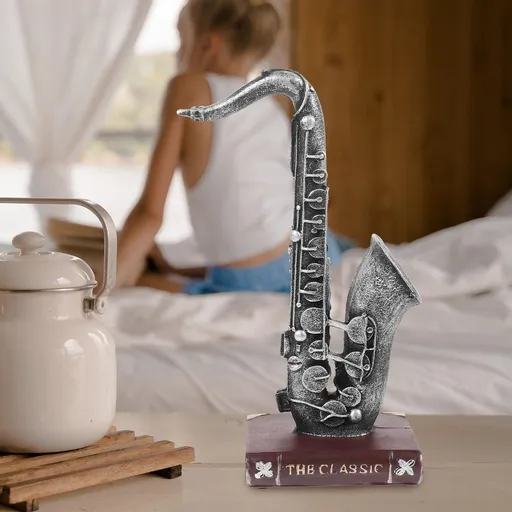 Musical Instrument Store Decoration Resin Musical Instrument Adornment Silver 1Set