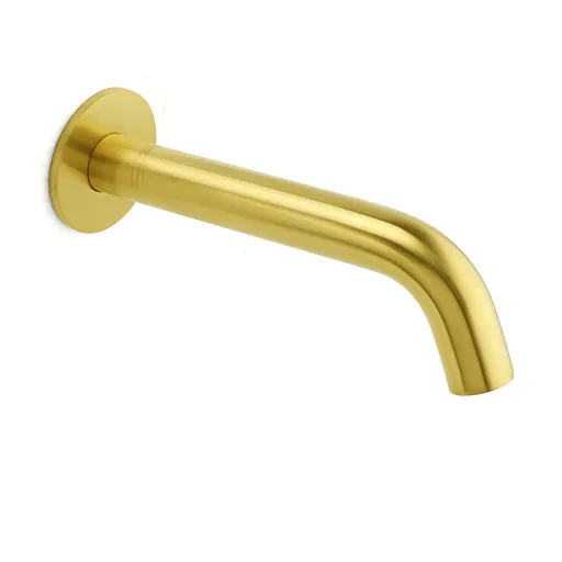 Brushed Gold Round Curve Bathtub Spout Stainless Steel Faucet Water Outlet Tap