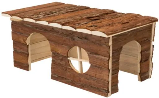 YES4PETS Hamster Wooden House Small Animals Hideout Home for Rat Mice Gerbil Mini Rabbit Mouse Garden Decor