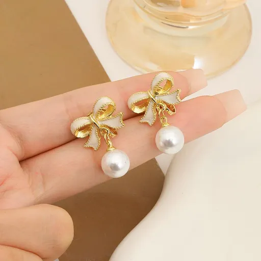 Simulated Pearl Clip On Earrings Not Pierced Earrings Elegant Ear Clip for Women Party Daily Jewelry Accessory
