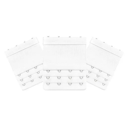 4 Hooks Underwear Extension Bra Buckle Bra Extender Hook Brassiere Strap - White