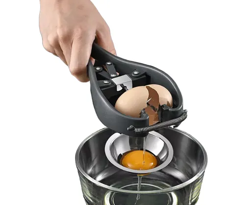 Egg Opener Detachable Filter Kitchen Egg Scissors -Black