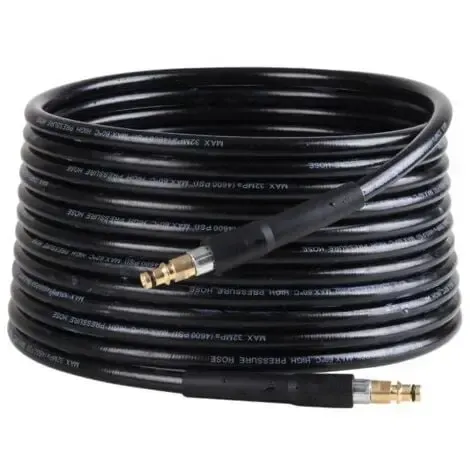 15 m hose compatible with Karcher high-pressure washer, High-pressure hose compatible with Karcher K2 K3 K4 K5 K6 K7 Quick coupling, Black Color