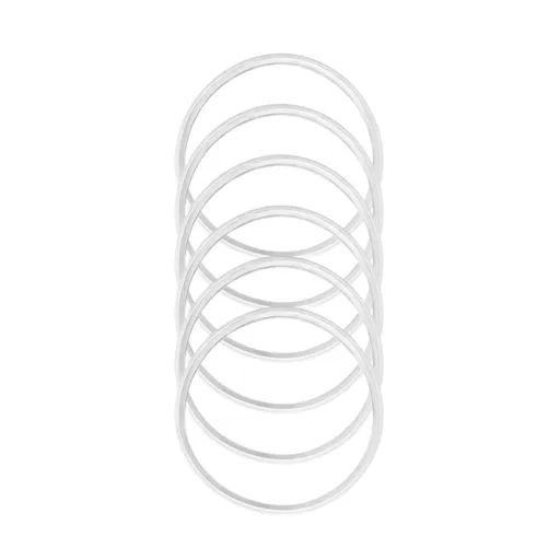 30 oz Replacement Rubber Lid Ring, 3.15 Inch Diameter Gasket Seals, White Lid Gasket Rings for Insulated Stainless Steel Tumbler, 6 Pcs 3.15" Clear*6