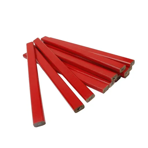 12pcs Red Black HB Lead Pencil 175mm Octagonal Shape Dual-color Drawing Writing - Red