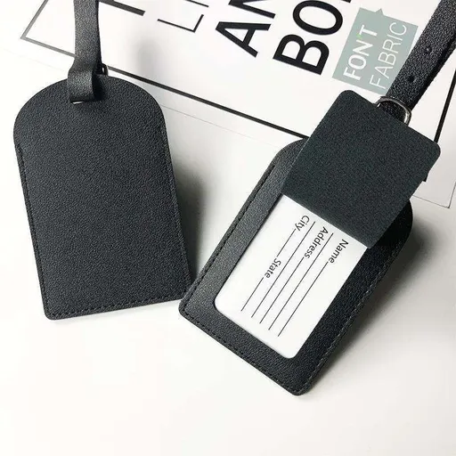 Luggage tag Black, Address tag Bag marking