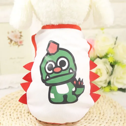 Shine Pet Dinosaur Vest Dog Cat Outdoor Sun Protection Big head and big eye dragon M (suitable for 2.50 kg-3.50 kg