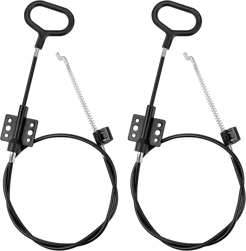 Sofa Recliner Cables Sofa and Reclined Chair Replacement Part D Ring Couch Recliner Pull Handle with S Tip for Cable Total Length 36.5 Inch Exposed Length 5Inch (2 Pack Black)