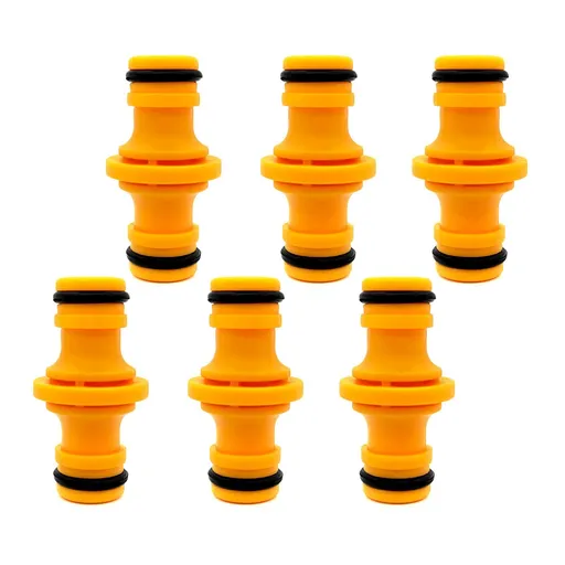 6pcs Double Male Hose Connectors Garden Hose Tap Double Male Hose End Connector Hose Pipe Connectors Extender