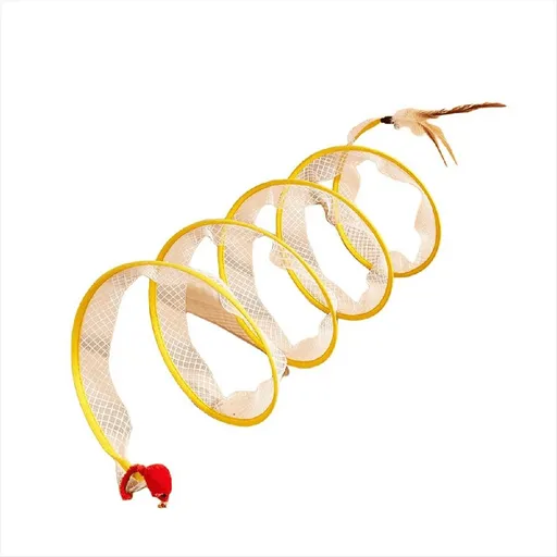 Self Play Cat Hunting Spiral Tunnel Toy,Portable Cattycoil Safe Toy,Indoor Fun Spiral Tunnel Cat Toy B