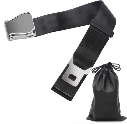Airplane Seat Belt Extender, Adjustable 7-32" Airplane Seatbelt Extender - Airlines - Free Carrying Case