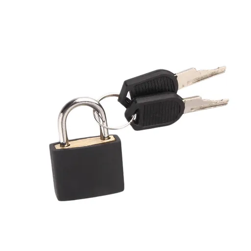 22Mm Color Plastic Padlock D 1 Lock, 2 Keys Small Mini Strong Steel Padlock Travel Suitcase Diary Lock With 2 Keys 30 mm x 23 mm D