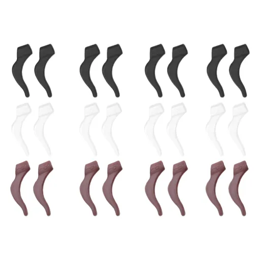 24Pcs Silicone Slip Ear Hook,Eyeglass Retainer,Anti Slip Ear Grips Hook,Comfortable and Durable Glasses Accessories for Sports,Reading,Outdoor Activities,and Daily Use,A B