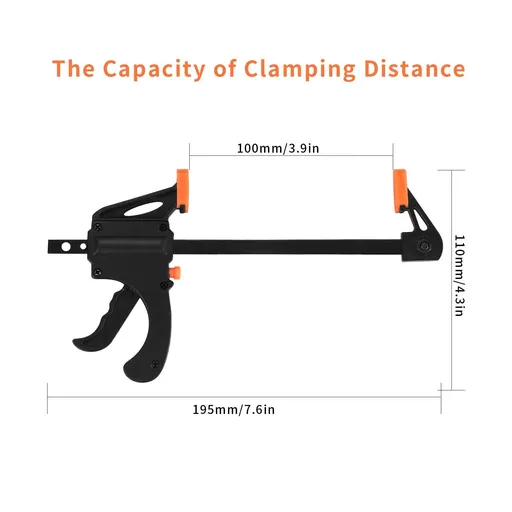 4 Inch Bar Clamps for Woodworking, rigger Quick Grip Clamps, One Handed Ratchet Wood Working Clamps, Mini Small