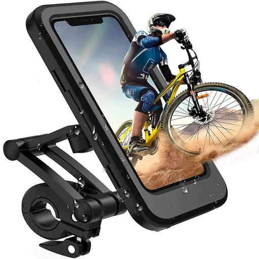 Phone Holder for Bike Waterproof,Motorcycle Handlebar Mount,Mountain Bicycle Cellphone Clamp，Scooter Phone Clip