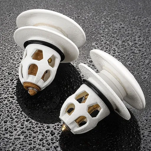Sink Drain Stopper Ceramic Press Style with Durable Copper and ABS Anti Rust Materials